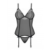 lingerie sexy : 840-COR-1 Guêpière femme - Noir