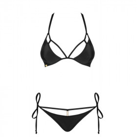 Bikini string 2 pièces noir ou bleu Costa Rica - Obsessive