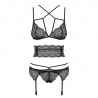 L'ensemble sexy noir bralette Frivolla - Obsessive lingerie