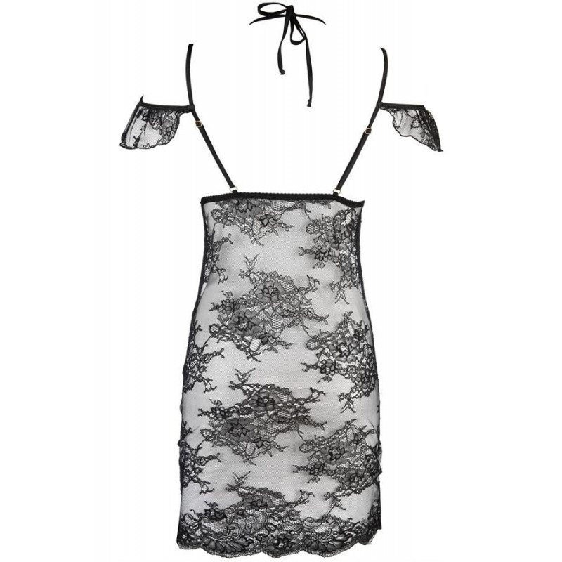 Robe Noire V-9239 Von Axami - Schwarzes Kleid In Größe S