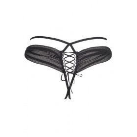 Le string ouvert noir sexy - grande taille - Axami lingerie