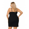 Chemise de nuit noire Sarah II grande taille - Donna - lingerie féminine