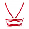 Le soutien-gorge rouge demi-corset push-up V-9581 - Axami