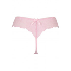 lingerie sexy : String rose en dentelle V-9768 - Axami