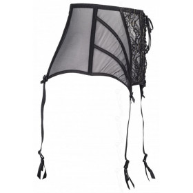 lingerie sexy : Porte-jarretelle noir Astéroïde - Axami Lingerie