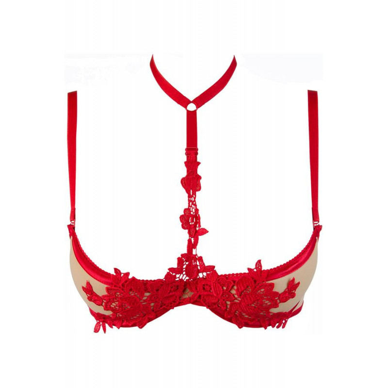 lingerie sexy rouge seins nus V9651 Axami couleur rouge Taille (bas) EU XS/S