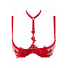 soutien-gorge seins nus rouge V-9651 - Axami