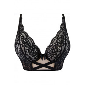 soutien-gorge semi-corset noir V-9631 - Axami lingerie