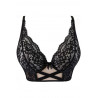 soutien-gorge semi-corset noir V-9631 - Axami lingerie