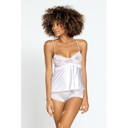 L`ensemble sexy blanc en satin Aga par DKaren