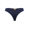 lingerie féminine : String bleu brodé V-9425 Axami lingerie Taille (bas) S couleur bleu