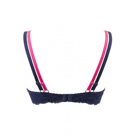 soutien-gorge push-up bleu et rose - V-9351 - Axami lingerie