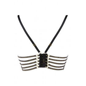 Demi-corset noir et doré V-10111 - Axami lingerie