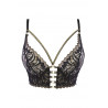 Demi-corset noir et doré V-10111 - Axami lingerie