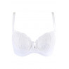 Lingerie féminine : soutien-gorge à balconnet blanc V-10211 - Axami lingerie