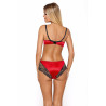 Culotte rouge et noire CATHERINE - Pari Pari Lingerie - lingerie féminine Taille (bas) 38 couleur rouge