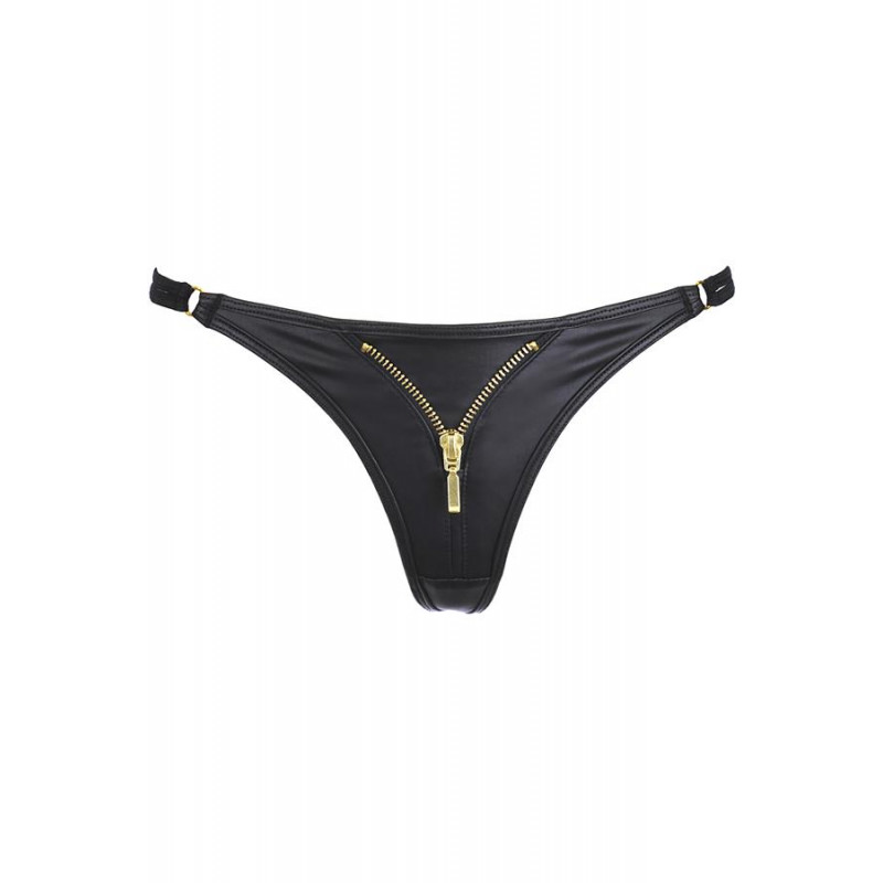 String Dentelle Noir Axami V-10098 - Lingerie Coquine, Neuf Avec étiquettes