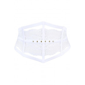 Semi-corset serre taille blanc V-9792 - Axami lingerie