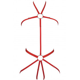 Body harnais rouge V-9806 - Axami Lingerie