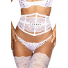 lingerie sexy : String blanc clouté V-9798 - Axami Lingerie couleur blanc Taille (bas) XS