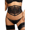 lingerie sexy : String noir clouté V-9788 - Axami Lingerie couleur noir Taille (bas) XS