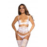 lingerie sexy : Soutien-gorge blanc redresse seins V-9791 - Axami couleur blanc Taille (bas) XS
