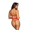 lingerie sexy : Soutien-gorge rouge redresse seins V-9771 - Axami Taille (bas) XS couleur rouge