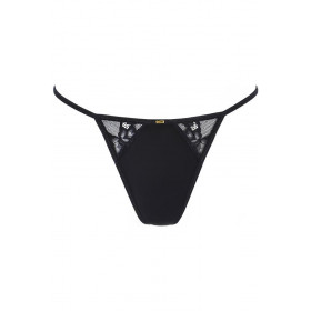 Nuisette sexy noire et son string assorti V-10479 - Axami Lingerie