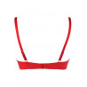Lingerie féminine : Soutien-gorge rouge push-up Clouté V-10331 - Axami Lingerie taille (haut) 80C couleur rouge