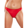 Lingerie féminine : String rouge clouté V-10358 - Axami Taille (bas) S couleur rouge