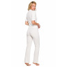 pyjama femme homewear : pantalon de pyjama tricoté femme LA117 - couleur Ecru - Lalupa couleur écru Taille (bas) XXL