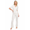 pyjama femme homewear : haut de pyjama tricoté femme LA116 - couleur Ecru - Lalupa couleur écru Taille (bas) XXL