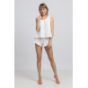Homewear : Top de pyjama écru 100% coton pour femme LA052 - LALUPA Taille (bas) S couleur Ecru