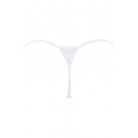 Nuisette sexy blanche et son string assorti V-10459 - Axami Lingerie