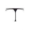 Lingerie féminine : String ficelle noir effet latex V-8348 - Axami Lingerie couleur noir Taille (bas) S