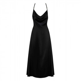 Robe sexy longue et noire Agathya - Obsessive Lingerie