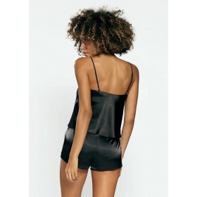 ensemble sexy en satin noir