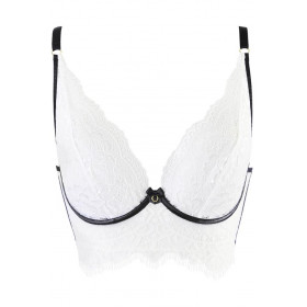 Soutien-gorge semi-corset blanc V-10481 - Axami Lingerie