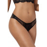 Lingerie féminine : String noir latex femme V-10708 - Axami Lingerie couleur noir Taille (bas) XS