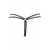 Lingerie ouverte : String ouvert noir V-10698 - Axami Lingerie couleur noir Taille (bas) XS