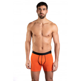 Boxer orange pour homme en modal - Loic Henry