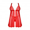 Nuisette sexy rouge babydoll Elianes - Obsessive Lingerie
