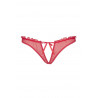 Lingerie sexy : String ouvert rouge V-6448 Magenta - Axami Lingerie Taille (bas) S couleur rouge