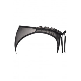 Culotte ouverte noire  V-6458 Charbon - Axami lingerie
