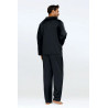 Homewear homme : Pyjama en satin noir pour homme (2 pièces) - Dkaren couleur noir Taille (bas) M