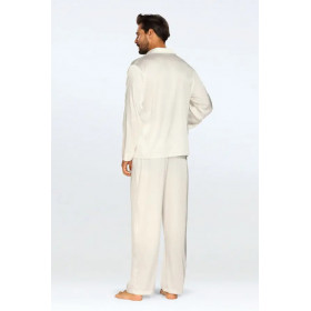 Pyjama en satin écru pour homme LUKAS - Dkaren