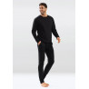 Homewear homme : Pyjama noir en coton 2 pièces  JUSTIN - Dkaren couleur noir Taille (bas) M