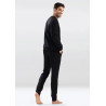 Homewear homme : Pyjama noir en coton 2 pièces  JUSTIN - Dkaren couleur noir Taille (bas) M