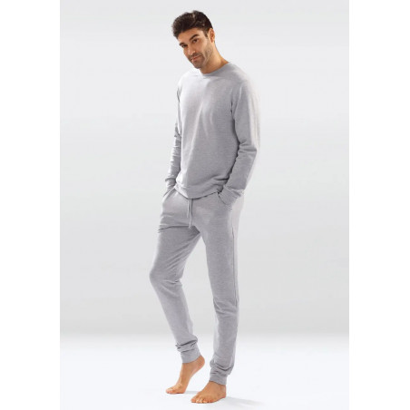 Pyjama gris en coton 2 pièces  JUSTIN - Dkaren