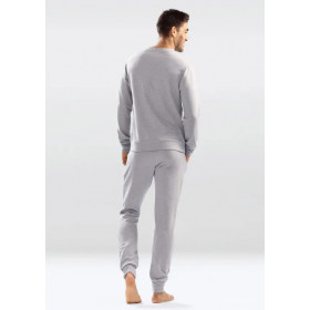 Pyjama gris en coton 2 pièces  JUSTIN - Dkaren